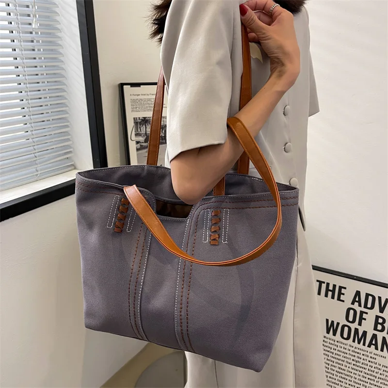 2022 Fashion Custom Logo Canvas Solid Colors Ladies Shoulder Shopping Bags Zipper Open Purse Handbags Women Tote Bag, Black, gray, brown, blue, beige, white
2022 Fashion Custom Logo Canvas Solid Colors Ladies Shoulder Shopping Bags Zipper Open Purse Handbags Women Tote Bag, Black, gray, brown, blue, beige, white