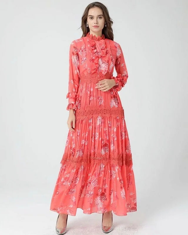 Top Quality New Long Dress 2021 Spring Summer Casual Runway Women Charming Floral Print Lace Embroidery Long Sleeve Maxi Dress
Top Quality New Long Dress 2021 Spring Summer Casual Runway Women Charming Floral Print Lace Embroidery Long Sleeve Maxi Dress