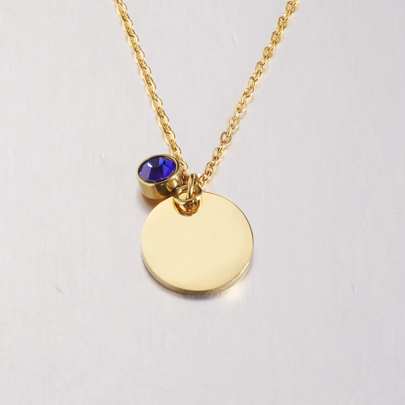 Mirror Polished Stainless Steel Jewelry 12 Birthstone Round Charm Custom Name necklace
Mirror Polished Stainless Steel Jewelry 12 Birthstone Round Charm Custom Name necklace