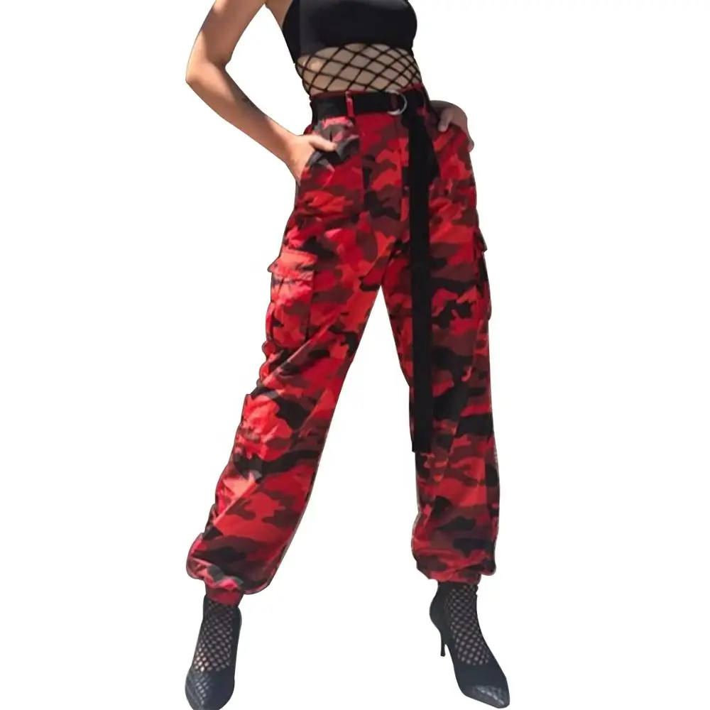 2020 New Overalls Casual Denim Camo Women Pants