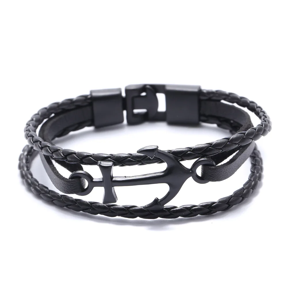 magnetic spartan helmet dispenser Korean cuir homme Black Men Punk braided Rope Leather Charm engraved Anchor jewelry bracelet
magnetic spartan helmet dispenser Korean cuir homme Black Men Punk braided Rope Leather Charm engraved Anchor jewelry bracelet