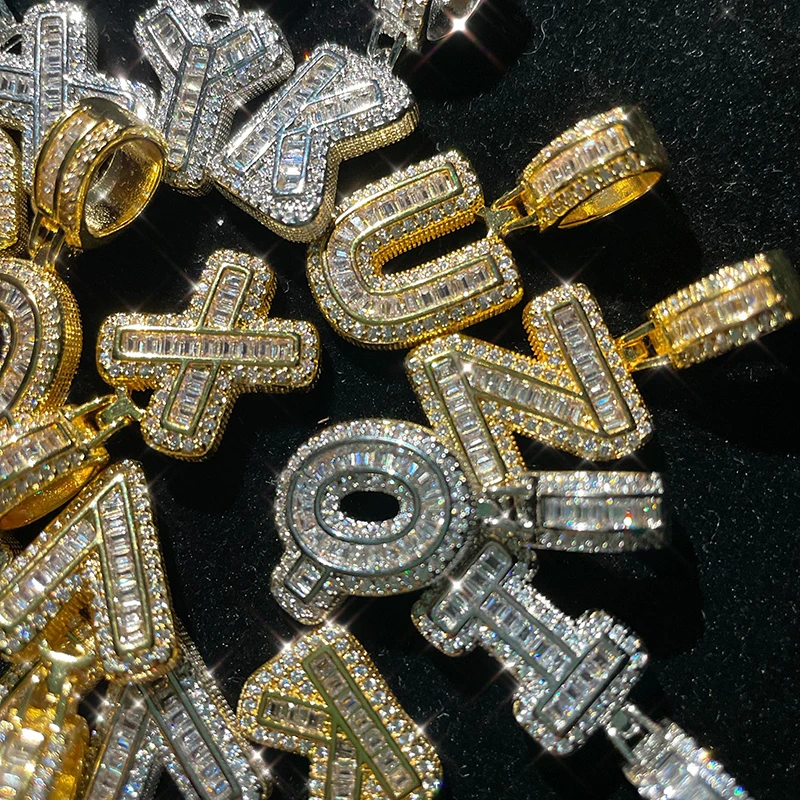 Hip Hop A- Z 26 Letter Pendant Gold Plated Iced Out Baguette Initail Charm Pendant Necklace Jewelry
Hip Hop A- Z 26 Letter Pendant Gold Plated Iced Out Baguette Initail Charm Pendant Necklace Jewelry