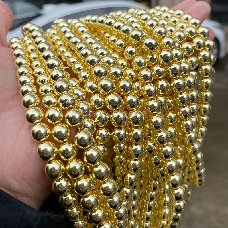 2/3/4/6/8/10/12mm 5A Quality Natural Gold Hematite NonMagnetic Round Beads for Jewelry Making Bracelets Necklace
2/3/4/6/8/10/12mm 5A Quality Natural Gold Hematite NonMagnetic Round Beads for Jewelry Making Bracelets Necklace