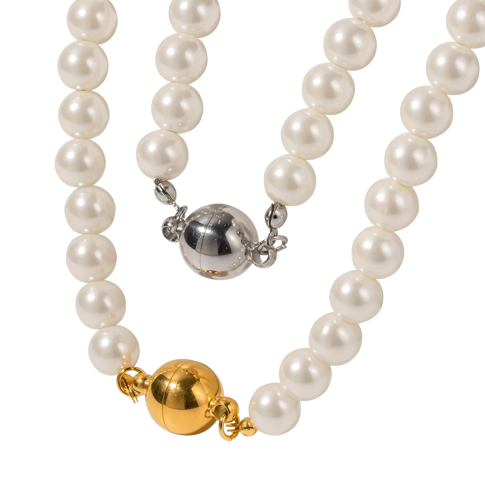 J&D Charm 18K Gold Plated Stainless Steel Jewelry Gift Waterproof Shell Pearl Choker Necklace for Women
J&D Charm 18K Gold Plated Stainless Steel Jewelry Gift Waterproof Shell Pearl Choker Necklace for Women