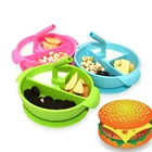 BPA Free Silicone Suction Plate for Toddlers, ,Divided Baby Feeding Bowls Dishes for Kids