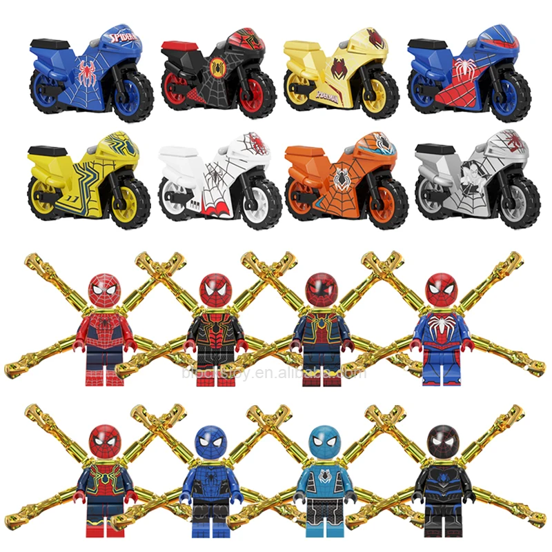 KF6137 New Mini Spider 3 with Motorcycle Figures Super Heroes Man Action Model Mini Building Block Figure Kids Toy
KF6137 New Mini Spider 3 with Motorcycle Figures Super Heroes Man Action Model Mini Building Block Figure Kids Toy