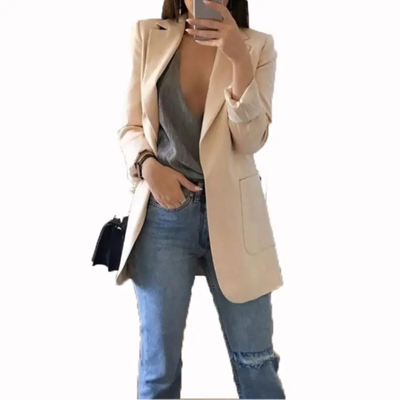 2021 Fashion ladies coat suit blazers ladies women Lapel Cardigan Blazer Solid Color plus size jackets
2021 Fashion ladies coat suit blazers ladies women Lapel Cardigan Blazer Solid Color plus size jackets