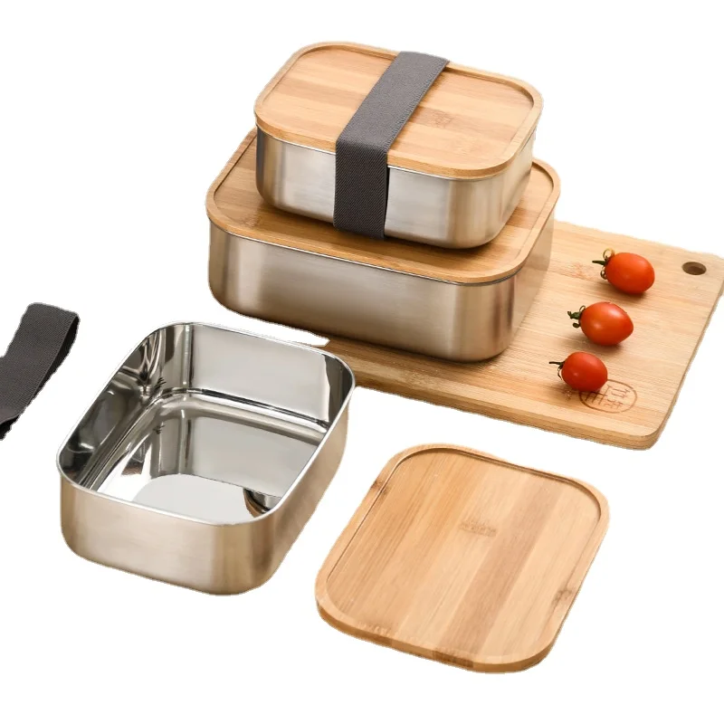 304 Stainless Steel Bamboo Lunch Box Sealed Crisper Student Lunch Box Refrigerator Food Storage Box
304 Stainless Steel Bamboo Lunch Box Sealed Crisper Student Lunch Box Refrigerator Food Storage Box