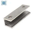 Shower room stainless steel satin 180 degree glass clip clamp