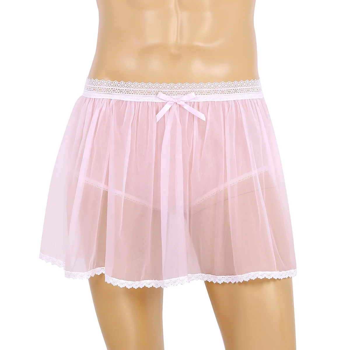 Men Adult Sissy Lingerie Elastic Lace Waist See Through Ruffle Crossdressing Mini Sexy Skirt Underwear, Light blue, pink
Men Adult Sissy Lingerie Elastic Lace Waist See Through Ruffle Crossdressing Mini Sexy Skirt Underwear, Light blue, pink