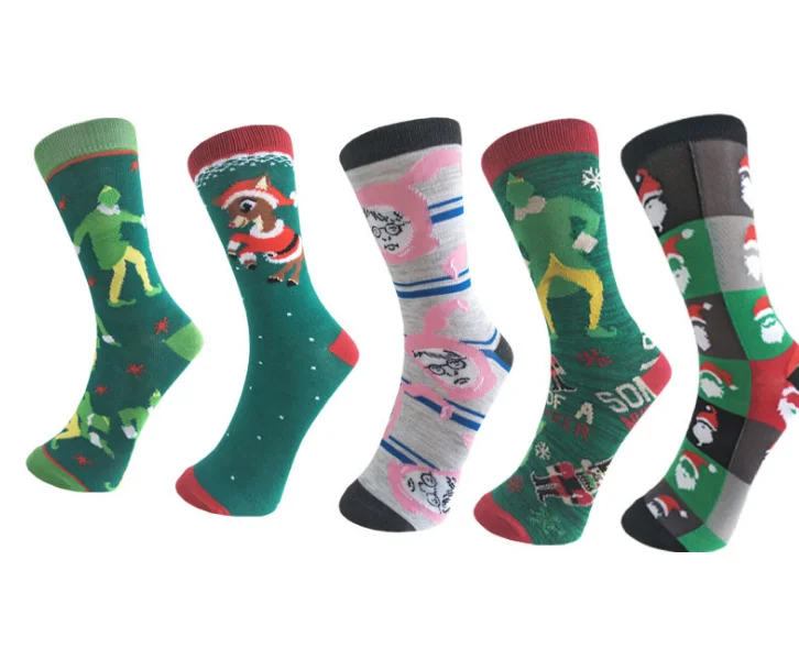 5Pairs Gift Set Xmas Socken New Design Festival Holiday Fashion Mens Socks for Christmas, As picture shows
5Pairs Gift Set Xmas Socken New Design Festival Holiday Fashion Mens Socks for Christmas, As picture shows