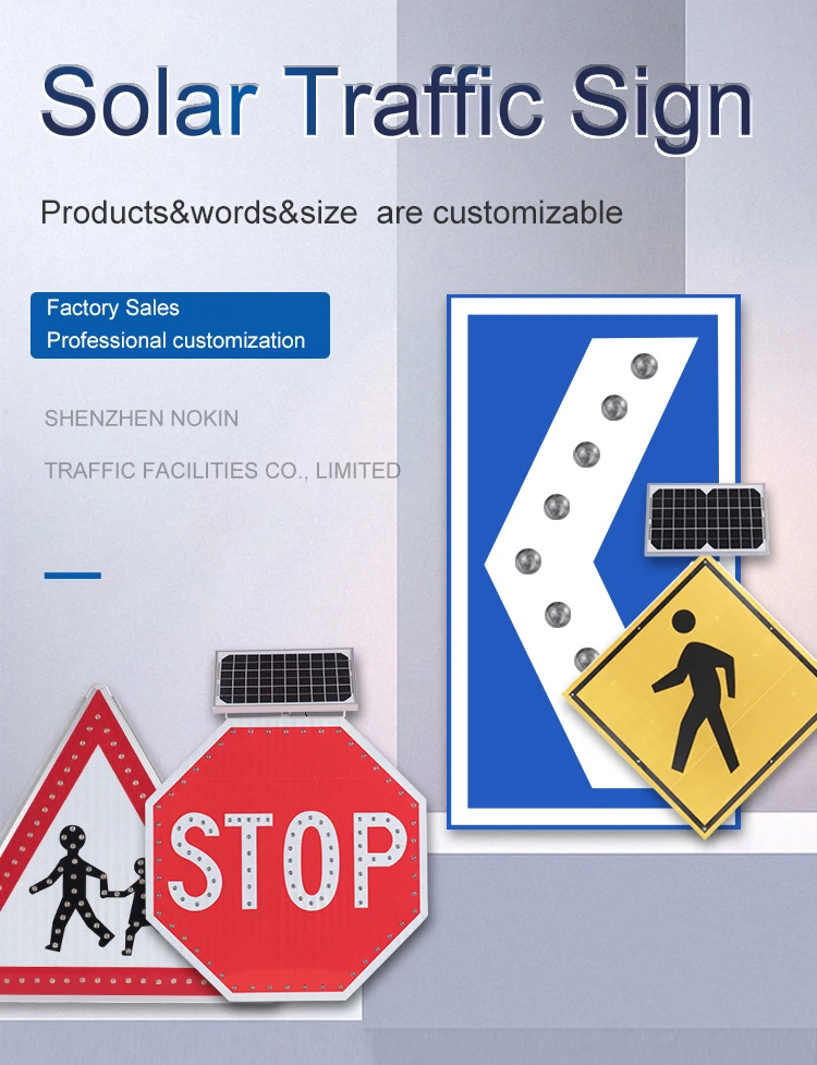 Road Safety  Spanish Alto Pare Signal Board Flashing Powered Solar Road Led Stop Sign