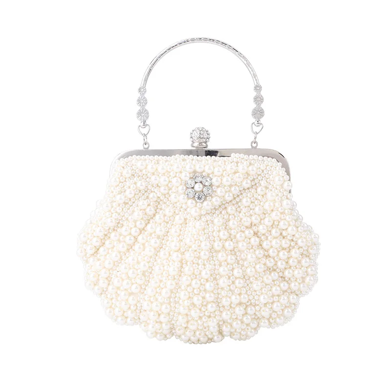 Fashion elegant luxury shell pearl Evening Bag rhinestone hasp high-end handbag for women ladies
Fashion elegant luxury shell pearl Evening Bag rhinestone hasp high-end handbag for women ladies