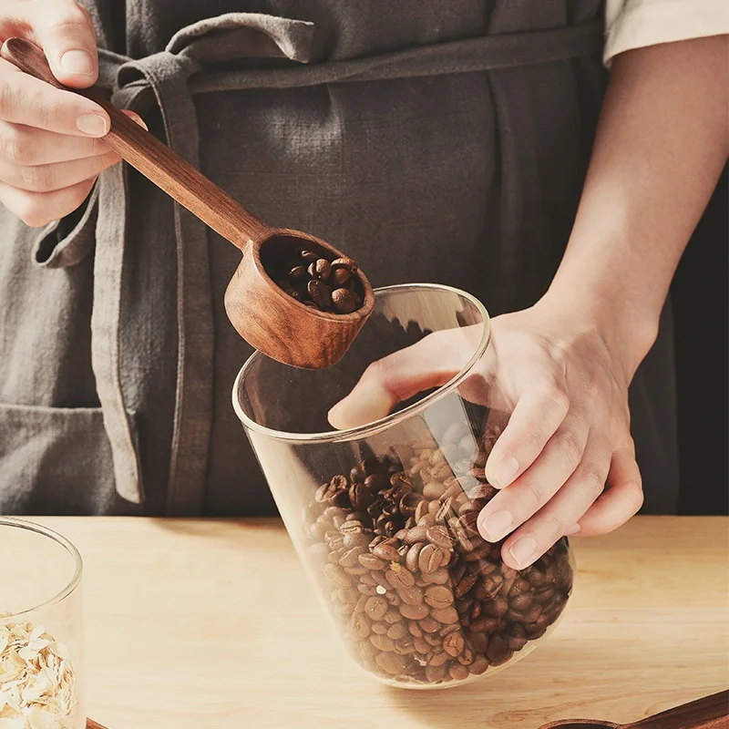 High quality solid wood coffee powder spoon small wooden measuring coffee canister with spoon green coffee canister, Natural wood color
High quality solid wood coffee powder spoon small wooden measuring coffee canister with spoon green coffee canister, Natural wood color