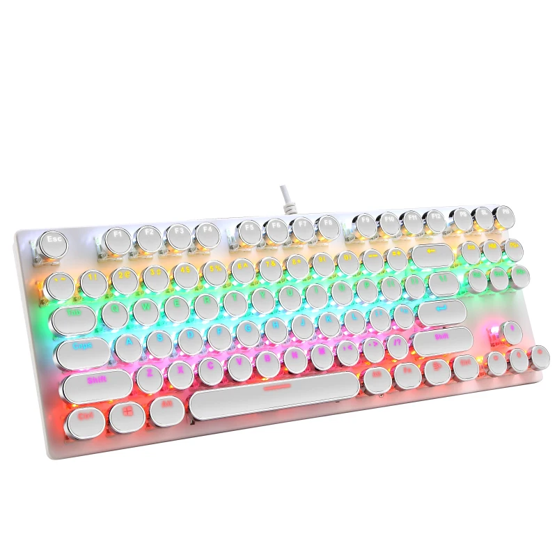 Gaming Computer Keyboard Mechanical with RGB Backlit USB Keyboard Wired Mixed Color Round Keycap Cheap Gaming Keyboard
Gaming Computer Keyboard Mechanical with RGB Backlit USB Keyboard Wired Mixed Color Round Keycap Cheap Gaming Keyboard