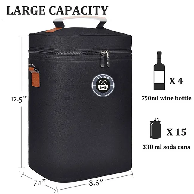 new product 2 bottle wine carrier tote bag beer wine bottle