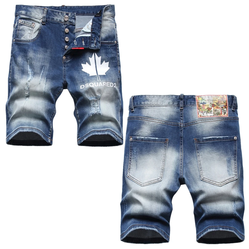 2021 summer ripped jeans New digital printed LOGO pencil pants trendy men's denim destruidos blue jean shorts
2021 summer ripped jeans New digital printed LOGO pencil pants trendy men's denim destruidos blue jean shorts