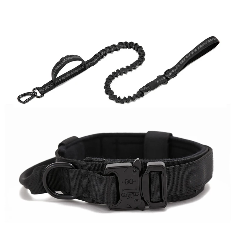 Durable Tactical Dog Collar Leash Set Adjustable Heavy Duty Tactical Nylon RIBBONS Solid Dog Running Walking Training Hiking KDE
Durable Tactical Dog Collar Leash Set Adjustable Heavy Duty Tactical Nylon RIBBONS Solid Dog Running Walking Training Hiking KDE