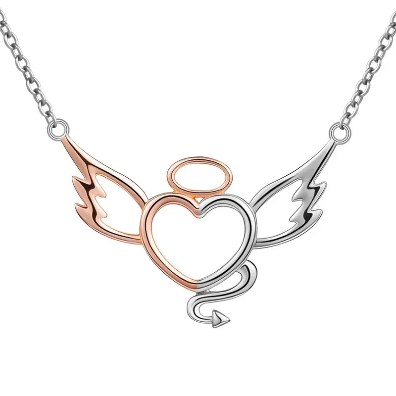 Angel evil necklace with pendant jewelry necklaces 925 sterling silver link chain necklaces for women
Angel evil necklace with pendant jewelry necklaces 925 sterling silver link chain necklaces for women