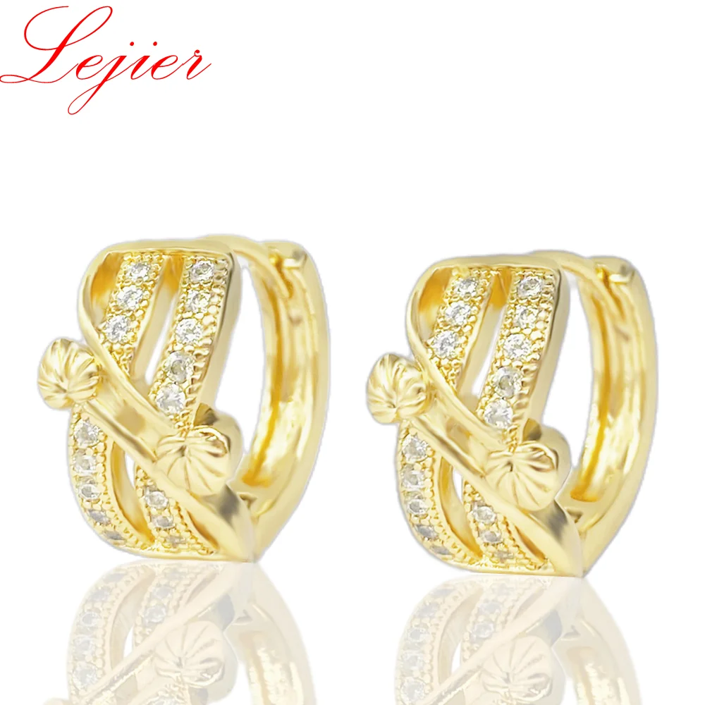 LEJIER Ms cheap jewelry wholesale zircon 18 k gold plated earring wedding jewelry party
LEJIER Ms cheap jewelry wholesale zircon 18 k gold plated earring wedding jewelry party