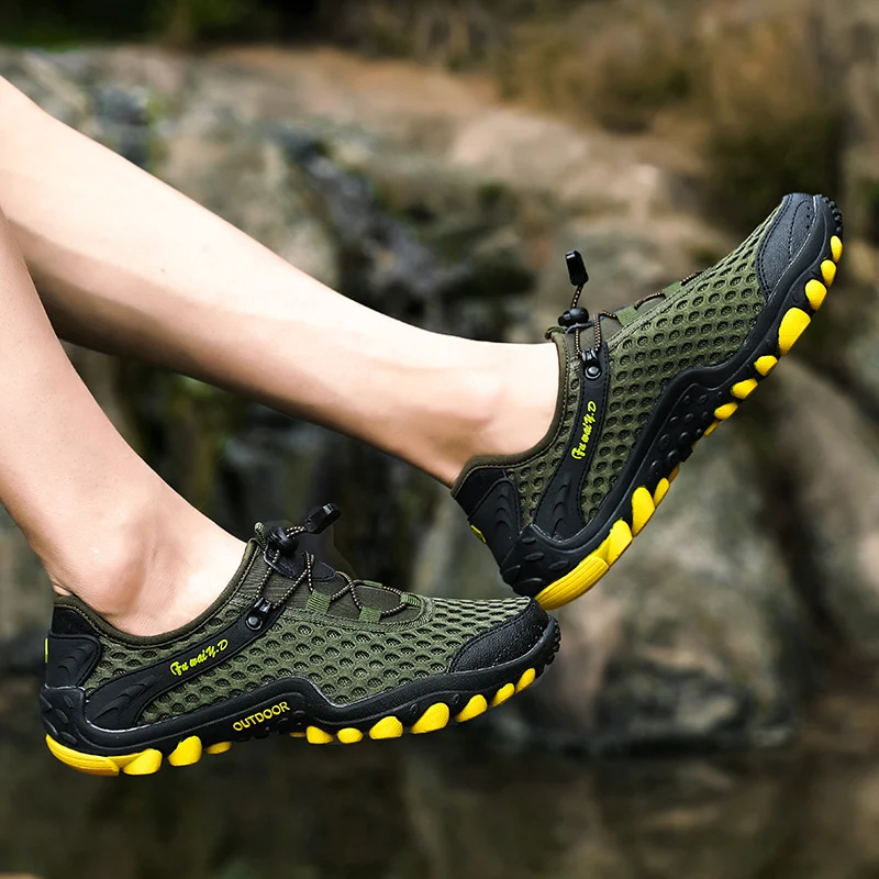 Summer Breathable Men Hiking Shoes Mesh Outdoor Men Sneakers Climbing Men upstream shoes Quick-dry Water Shoes
Summer Breathable Men Hiking Shoes Mesh Outdoor Men Sneakers Climbing Men upstream shoes Quick-dry Water Shoes