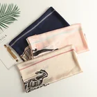 Custom print satin scarf for women