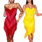 High fashion womens clothing sexy summer tassel fringe dresses