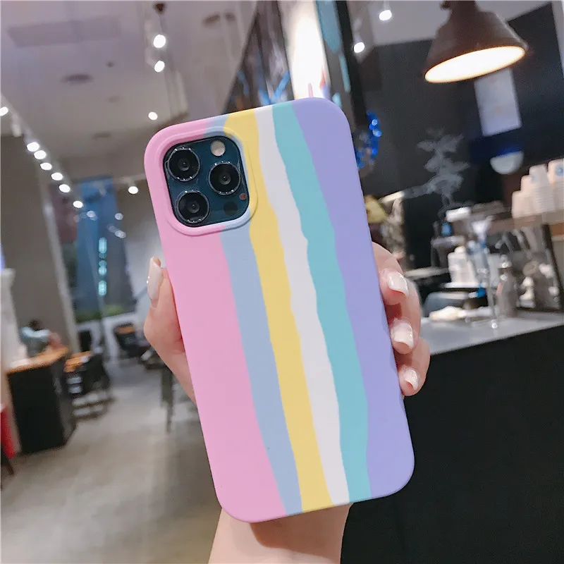 2021 New Arrival Liquid Silicone Rainbow Case For iphone 12 Pro Max Mobile Phone Back Cover 
2021 New Arrival Liquid Silicone Rainbow Case For iphone 12 Pro Max Mobile Phone Back Cover