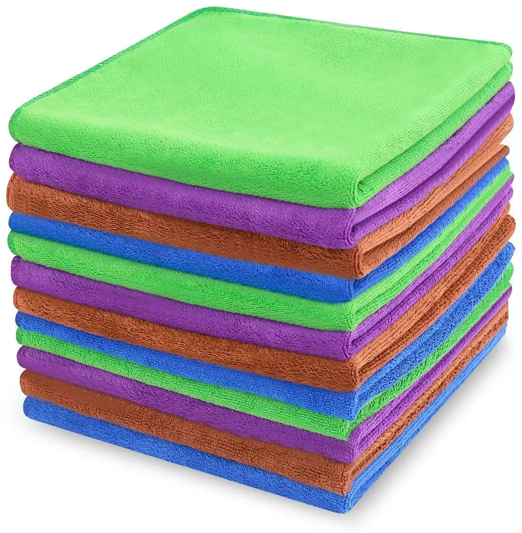 Microfiber Cleaning Cloth Four Color Green Purple Coffee Blue 12PCS Superb Bibulous Ability Long Lasting Reusable
Microfiber Cleaning Cloth Four Color Green Purple Coffee Blue 12PCS Superb Bibulous Ability Long Lasting Reusable