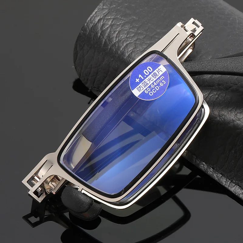 Thin Foldable Metal TR90 Square Lazy Reading Glasses Frame With Leather Case Folding Anti Blue Light Eyeglasses Computer Eyewear
Thin Foldable Metal TR90 Square Lazy Reading Glasses Frame With Leather Case Folding Anti Blue Light Eyeglasses Computer Eyewear