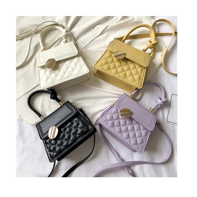 Designer Tilt Buckle Diamond Lattice Crossbody Bag Women Knot Handle PU Leather Handbags Luxury Thread Shoulder Bag Small Totes
Designer Tilt Buckle Diamond Lattice Crossbody Bag Women Knot Handle PU Leather Handbags Luxury Thread Shoulder Bag Small Totes