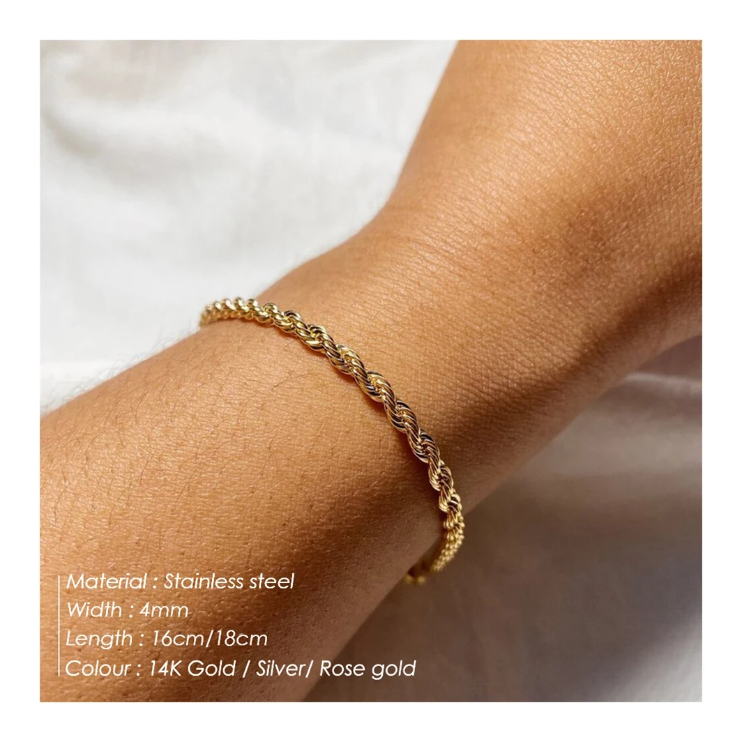 Hot Sale Famous Brand Luxury Custom Chunky 925 Silver 18k Gold Stainless Steel Twist-link Chain Bracelet for Men Jewelry, Gold/silver/rose gold
Hot Sale Famous Brand Luxury Custom Chunky 925 Silver 18k Gold Stainless Steel Twist-link Chain Bracelet for Men Jewelry, Gold/silver/rose gold