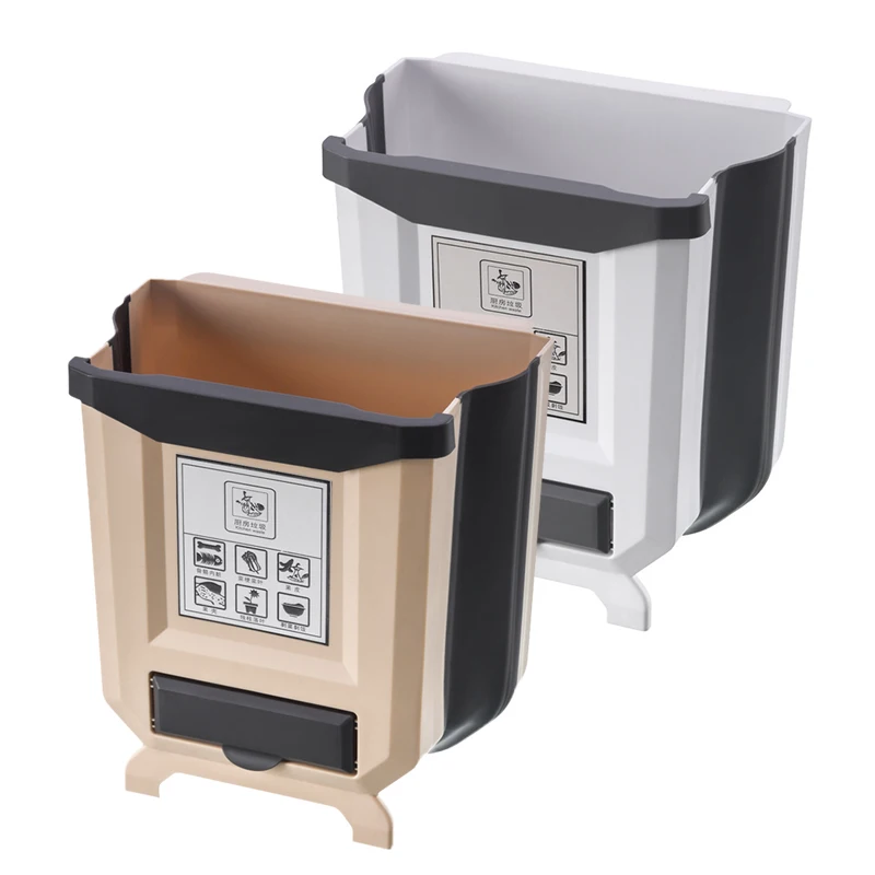 2020 NEW Design plastic fold dustbin mini hanging car fold trash can kitchen cabinet door hanging folding waste bin, Grey+coffee
2020 NEW Design plastic fold dustbin mini hanging car fold trash can kitchen cabinet door hanging folding waste bin, Grey+coffee