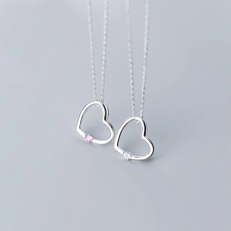 925 Sterling Silver Single Zircon Hollow Heart Pendant Necklaces for Women Fashion Jewelry
925 Sterling Silver Single Zircon Hollow Heart Pendant Necklaces for Women Fashion Jewelry