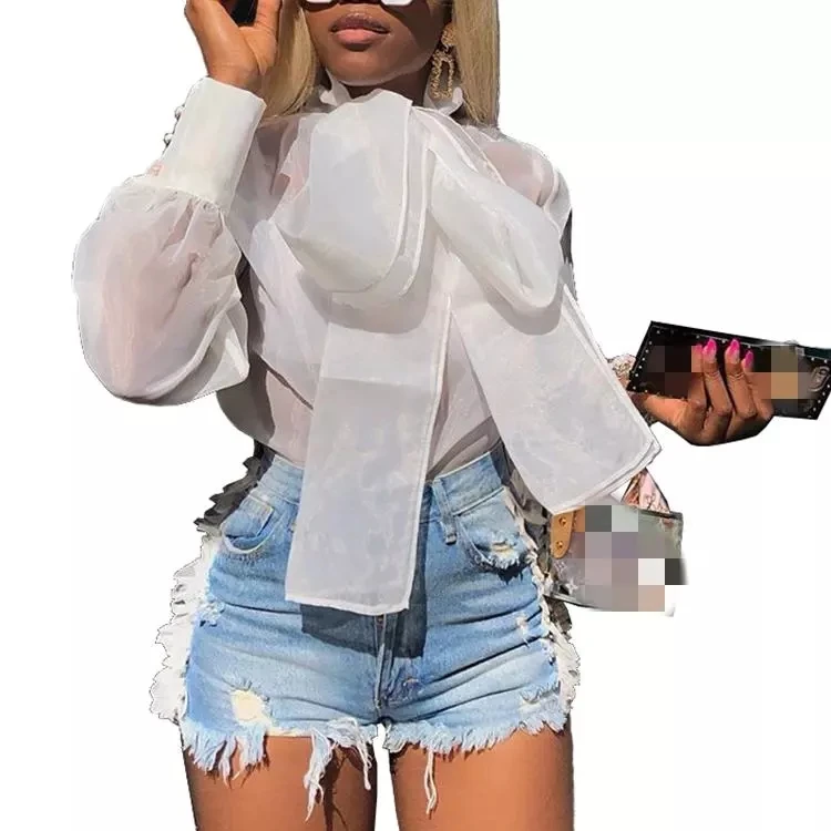 Women Long Sleeve Transparent Blouse New Fashion Ladies Organza Bow Tie Puff Sleeve Blouse Shirts Thin Tulle Big Bow Blouse
Women Long Sleeve Transparent Blouse New Fashion Ladies Organza Bow Tie Puff Sleeve Blouse Shirts Thin Tulle Big Bow Blouse