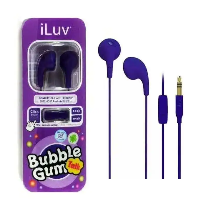 

Earphone Hands-free With Mic remote control for ios Iphone 4 5 6 Tab mp3 3.5mm headphone Android for bubble gumy for iluv gummy