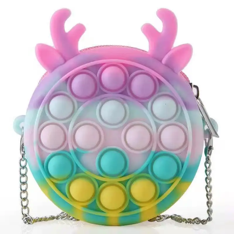 Wholesale 2021 New Arrival Food Grade Bag Women Silicone Zipper Bag Decompression Bubble Toy Push Fidget Bag for Girls
Wholesale 2021 New Arrival Food Grade Bag Women Silicone Zipper Bag Decompression Bubble Toy Push Fidget Bag for Girls