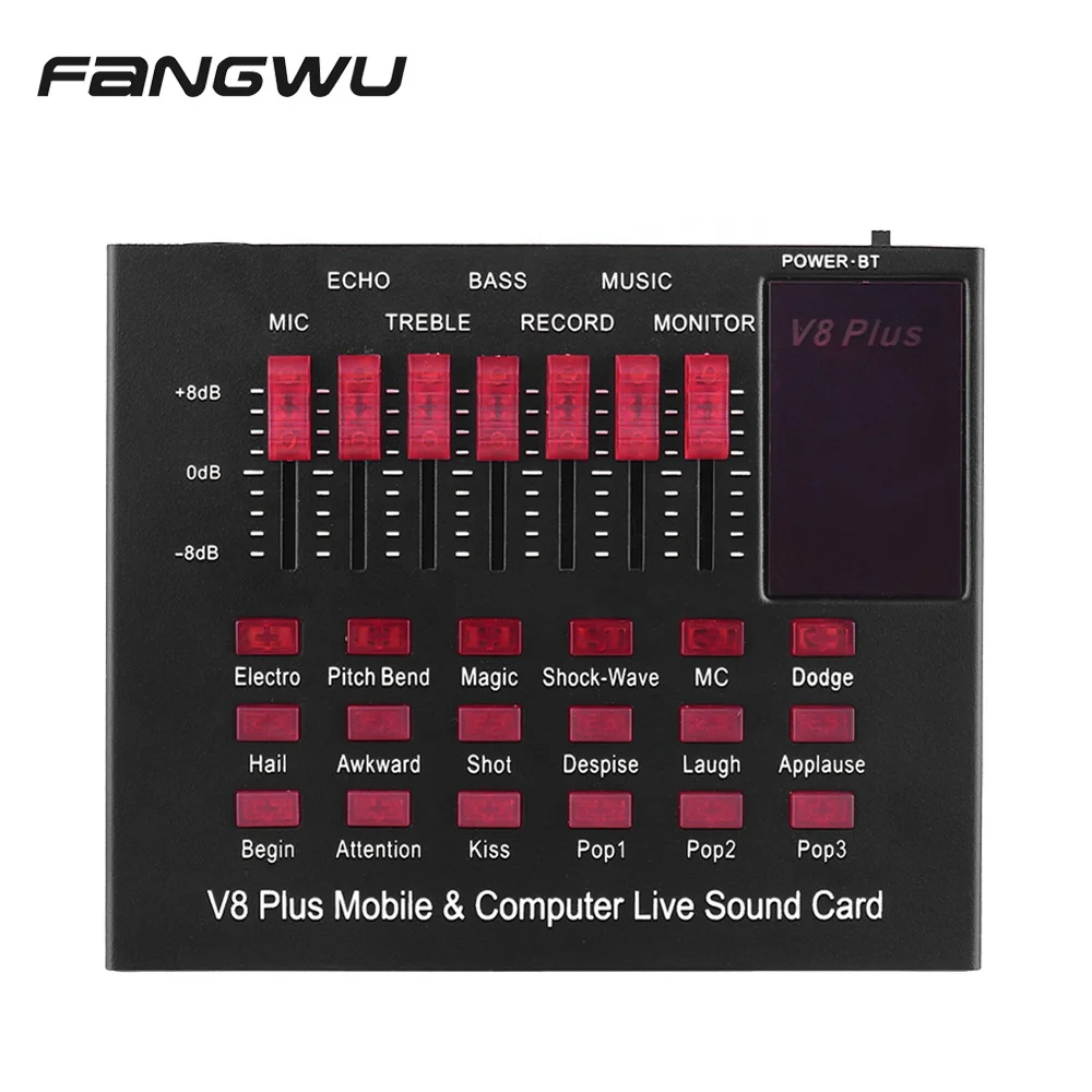 V8 Plus Auto Tune Usb External Network K Song Live Android Sound Card Multi-efect Sound Mixing Sound Card
V8 Plus Auto Tune Usb External Network K Song Live Android Sound Card Multi-efect Sound Mixing Sound Card