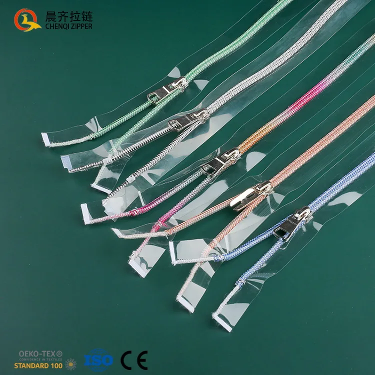 Wholesale Nylon Zipper #5 PU transparent tape Colorful Rainbow Teeth Nylon Zipper For makeup bag
Wholesale Nylon Zipper #5 PU transparent tape Colorful Rainbow Teeth Nylon Zipper For makeup bag