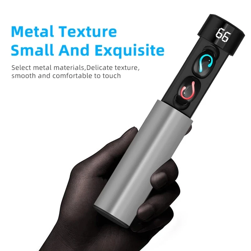 HQB-Q67 TWS Fashion Wireless Earbuds Bluetooth 5.0 3D Stereo Mini Headset Waterproof Sweatproof Hifi In-Ear Earphone 1500 mah - ANKUX.COM