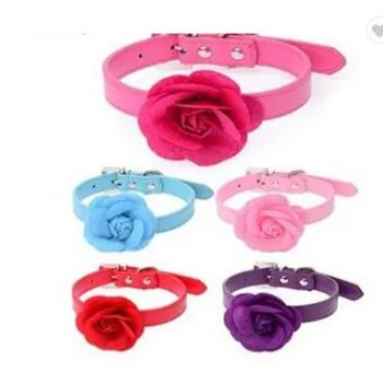 5 color Flower Cat Dog Collar Necklace PU Leather Dog Pet Puppy Collars Pink Red Purple Blue Rose Neck Strap
5 color Flower Cat Dog Collar Necklace PU Leather Dog Pet Puppy Collars Pink Red Purple Blue Rose Neck Strap