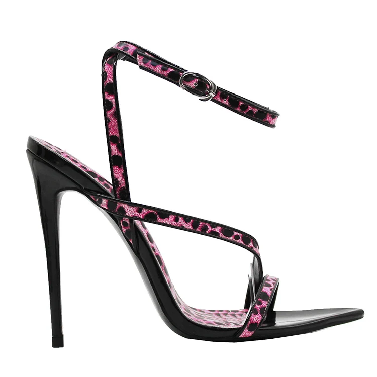 New product Leopard print pattern cover thin high heel lace up ladies fancy sandals
New product Leopard print pattern cover thin high heel lace up ladies fancy sandals