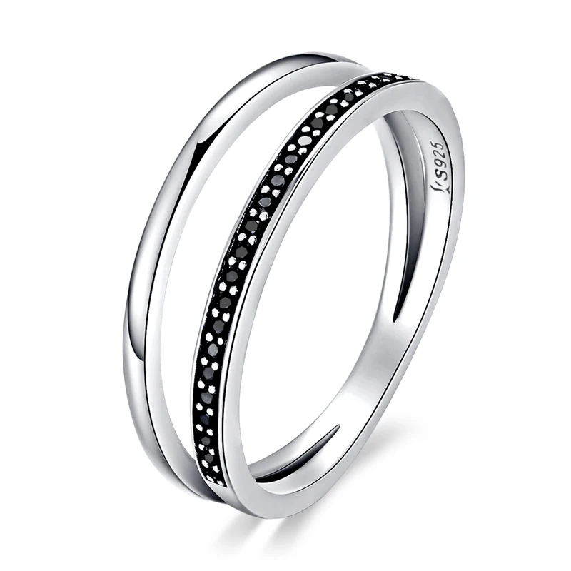 Newest Silver Ring Black CZ Gemstone Ring Personalized Double Layer Cubic Zircon 925 Sterling Silver Ring Men Jewelry
Newest Silver Ring Black CZ Gemstone Ring Personalized Double Layer Cubic Zircon 925 Sterling Silver Ring Men Jewelry