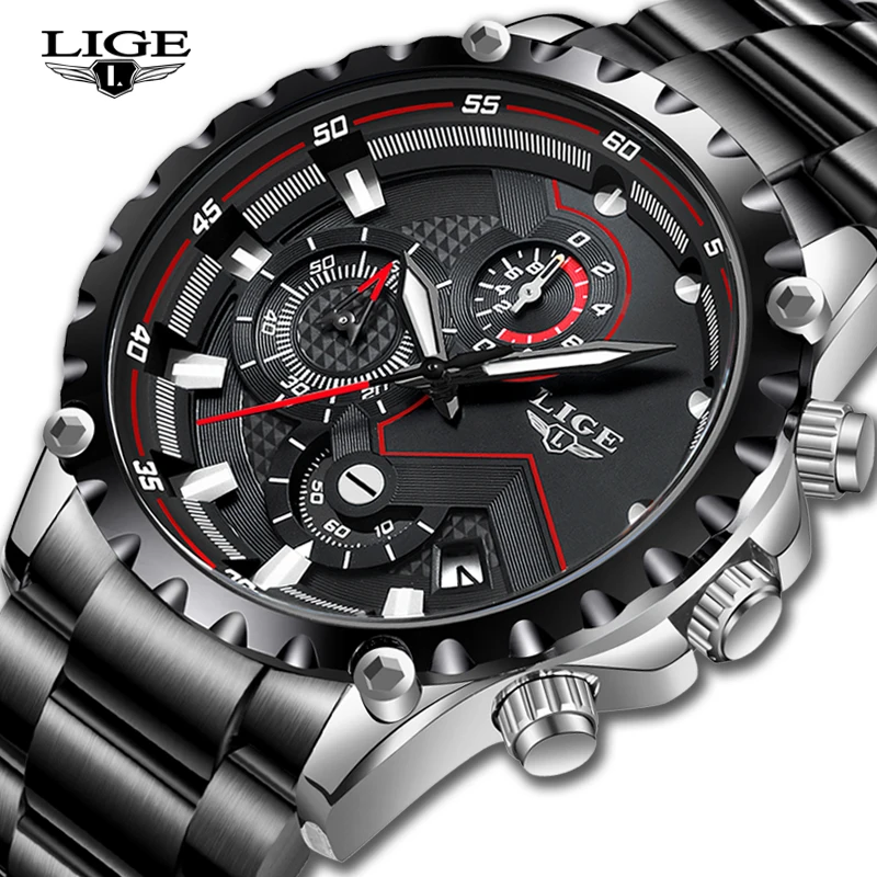 LIGE Top Brand Luxury Mens Fashion Watch Men Sport Waterproof Quartz Watches Men All Steel Army Military Watch Relogio Masculino
LIGE Top Brand Luxury Mens Fashion Watch Men Sport Waterproof Quartz Watches Men All Steel Army Military Watch Relogio Masculino