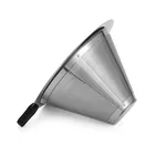 ペーパーレス上に注ぐコーヒードリッパーと茶メーカー Reusablestainless 鋼ガラスコーヒードリッパー