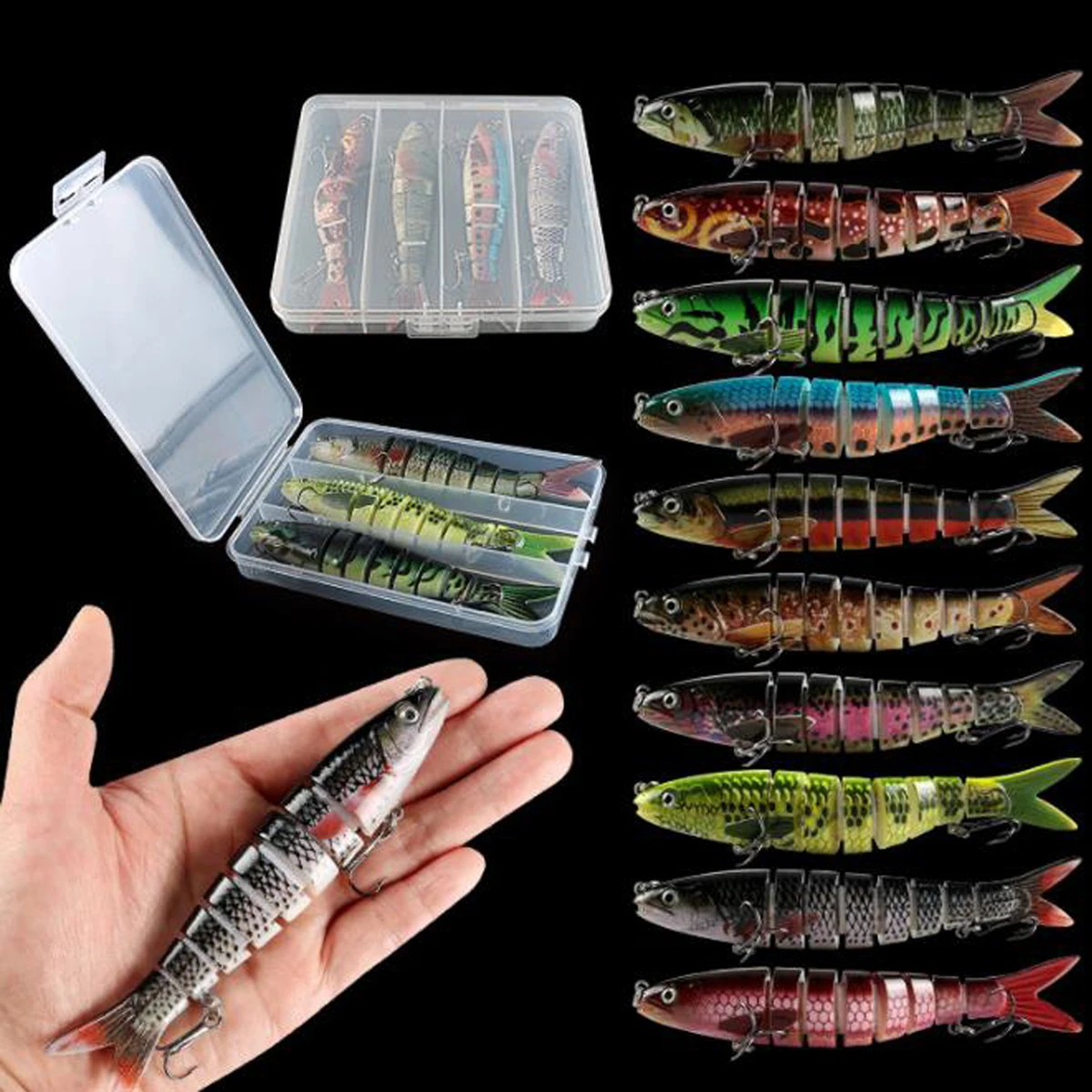 Wholesale High Quality Swimbait Lure Segmented Swimbait 8 Jointed Fishing Lure Multi Jointed Fishing Lure
Wholesale High Quality Swimbait Lure Segmented Swimbait 8 Jointed Fishing Lure Multi Jointed Fishing Lure