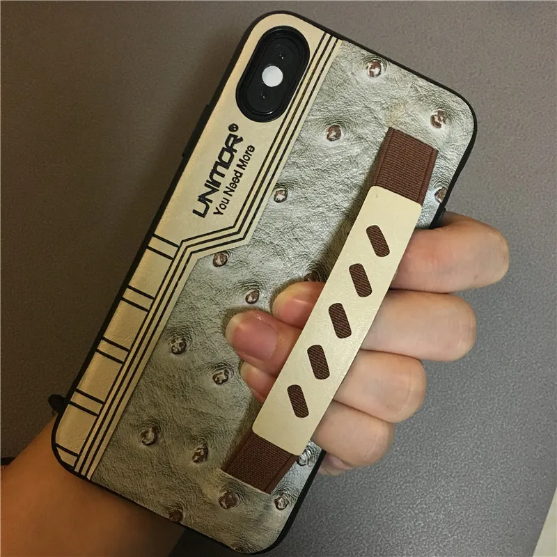 China mobile phone accessaries for iphone 8 X ostrich Leather hand strap phone cover case for iphone xs
China mobile phone accessaries for iphone 8 X ostrich Leather hand strap phone cover case for iphone xs