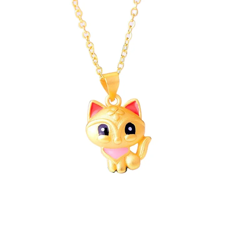 HD0279 Brass Plated Hard Gold Plated Gold Necklace Nine Tailed Fox Transfer Bead Female Model Paint Cute Little Fox Pendant
HD0279 Brass Plated Hard Gold Plated Gold Necklace Nine Tailed Fox Transfer Bead Female Model Paint Cute Little Fox Pendant
