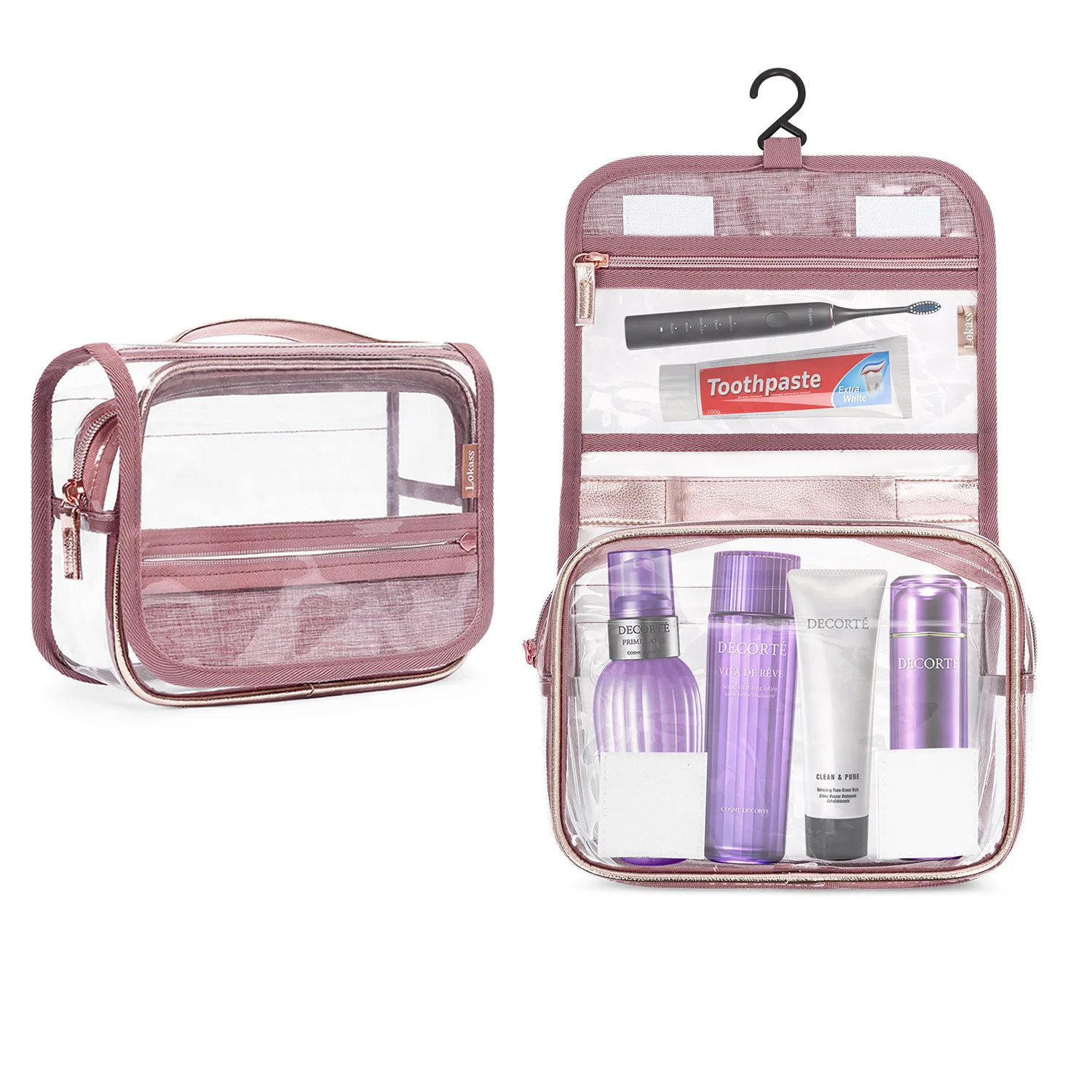 Multifunctional wash bag transparent pvc waterproof travel storage bag foldable portable hanging wash bag
Multifunctional wash bag transparent pvc waterproof travel storage bag foldable portable hanging wash bag