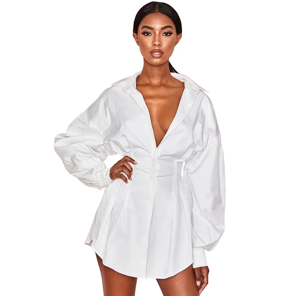 women casual single breasted white dress long sleeve slim turn down collar solid color shirt dress suit 2021 spring clothing
women casual single breasted white dress long sleeve slim turn down collar solid color shirt dress suit 2021 spring clothing